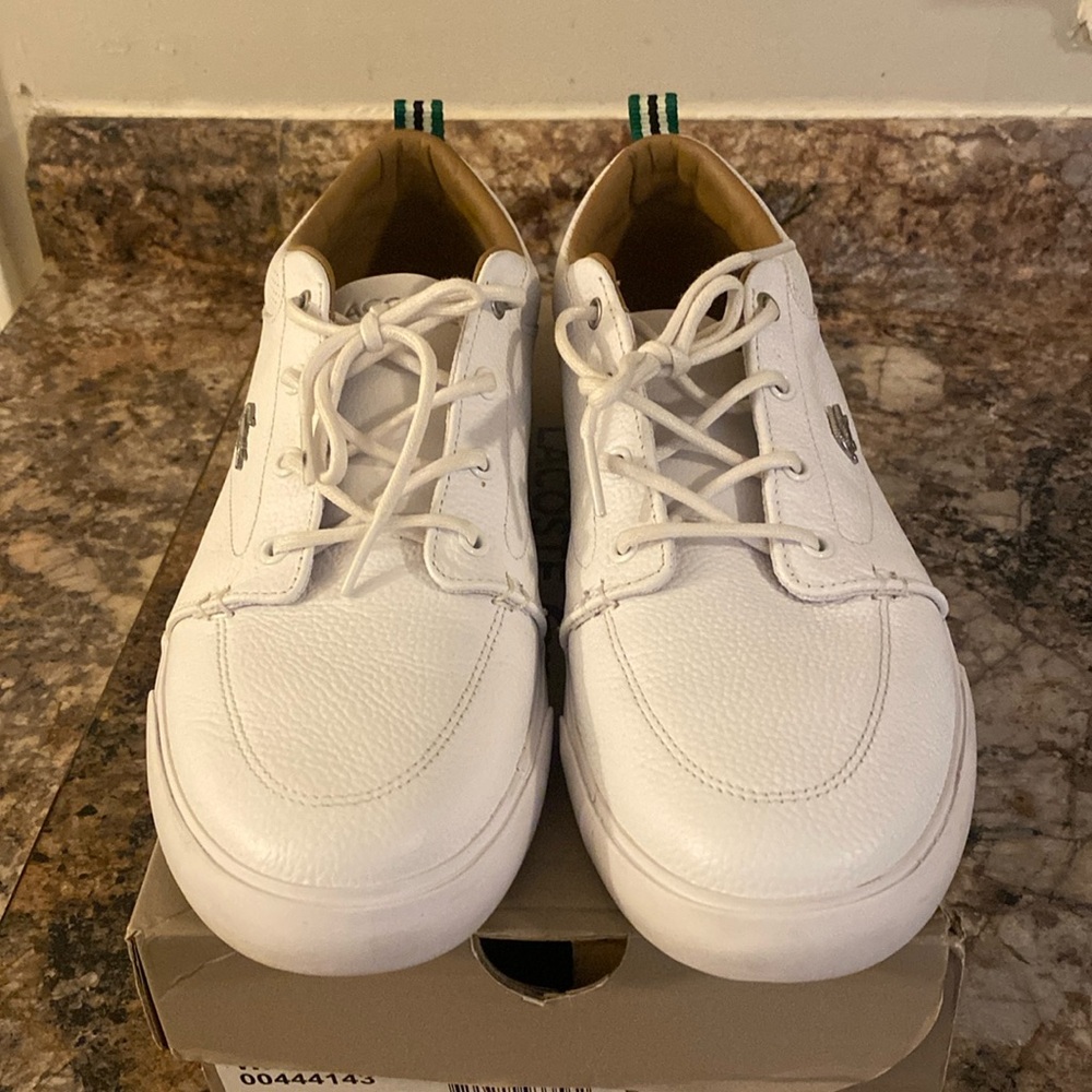Men Lacoste white sneakers